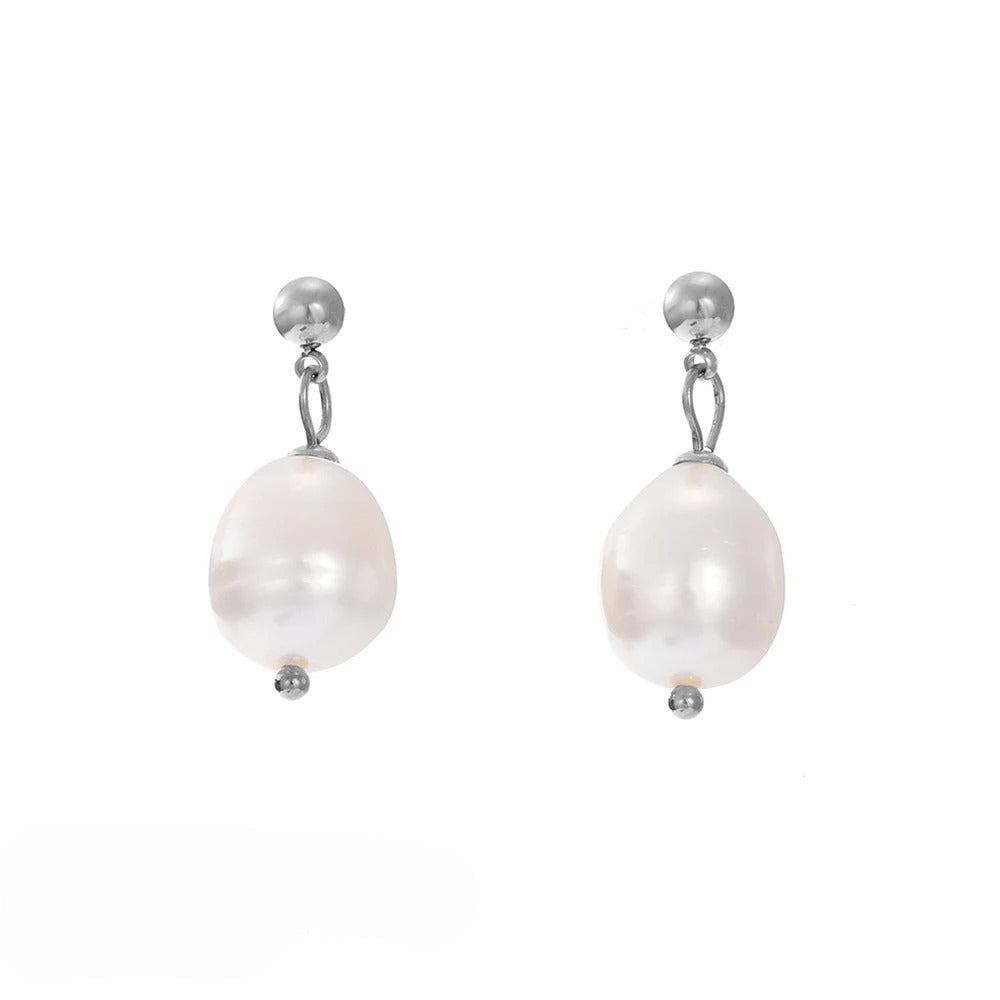 Single Pearl Earrings