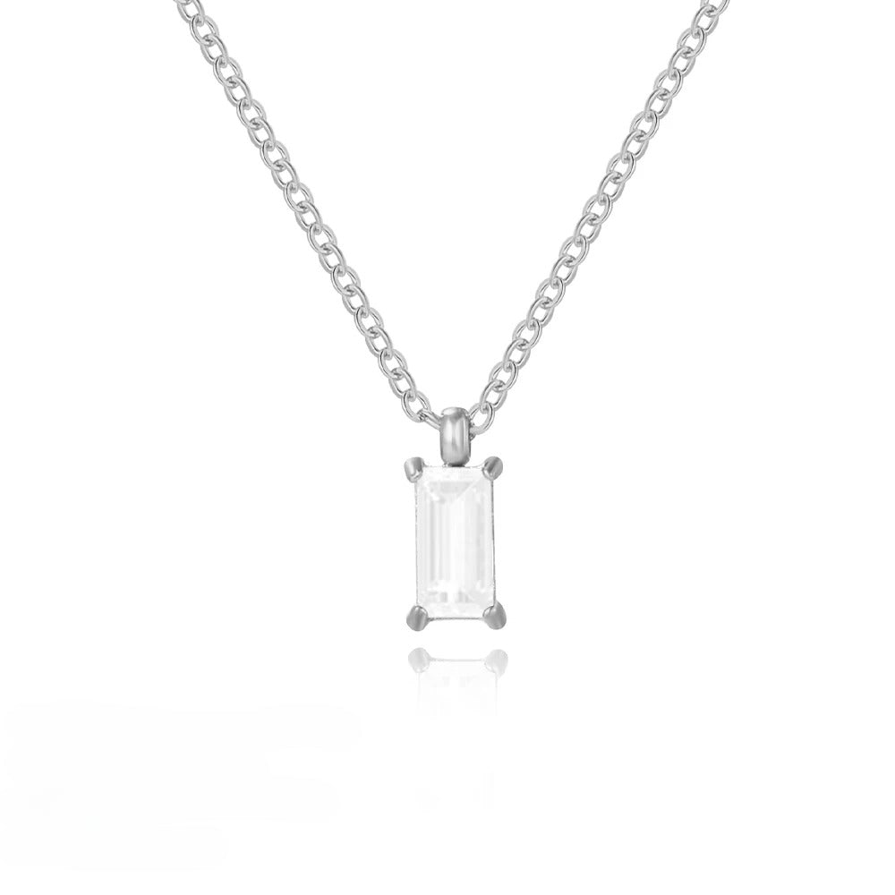 Rectangular Zirconia Pendant