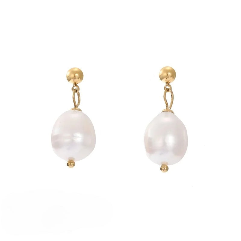 Single Pearl Earrings