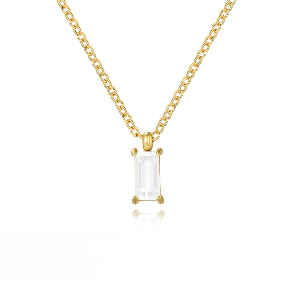 Rectangular Zirconia Pendant