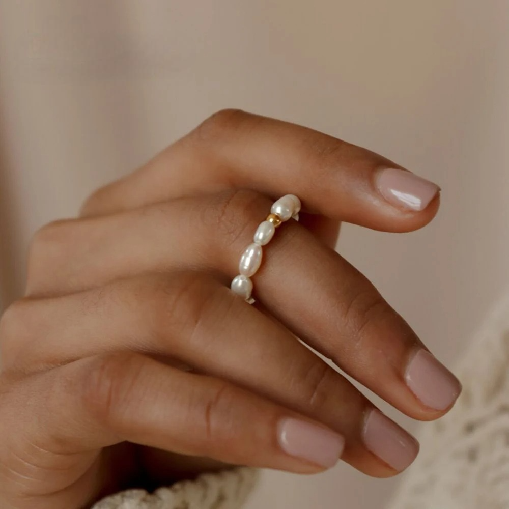 Minimalist Pearl Ring