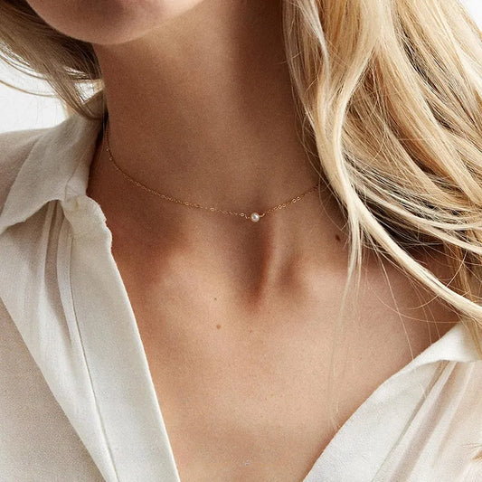 Single Pearl Necklace