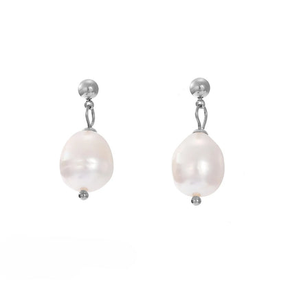 Single Pearl Earrings