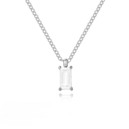 Rectangular Zirconia Pendant