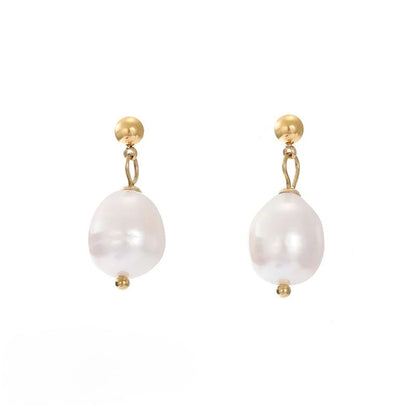 Single Pearl Earrings